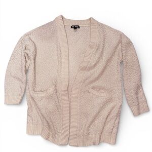 Say What? Cream Open-Front Cardigan